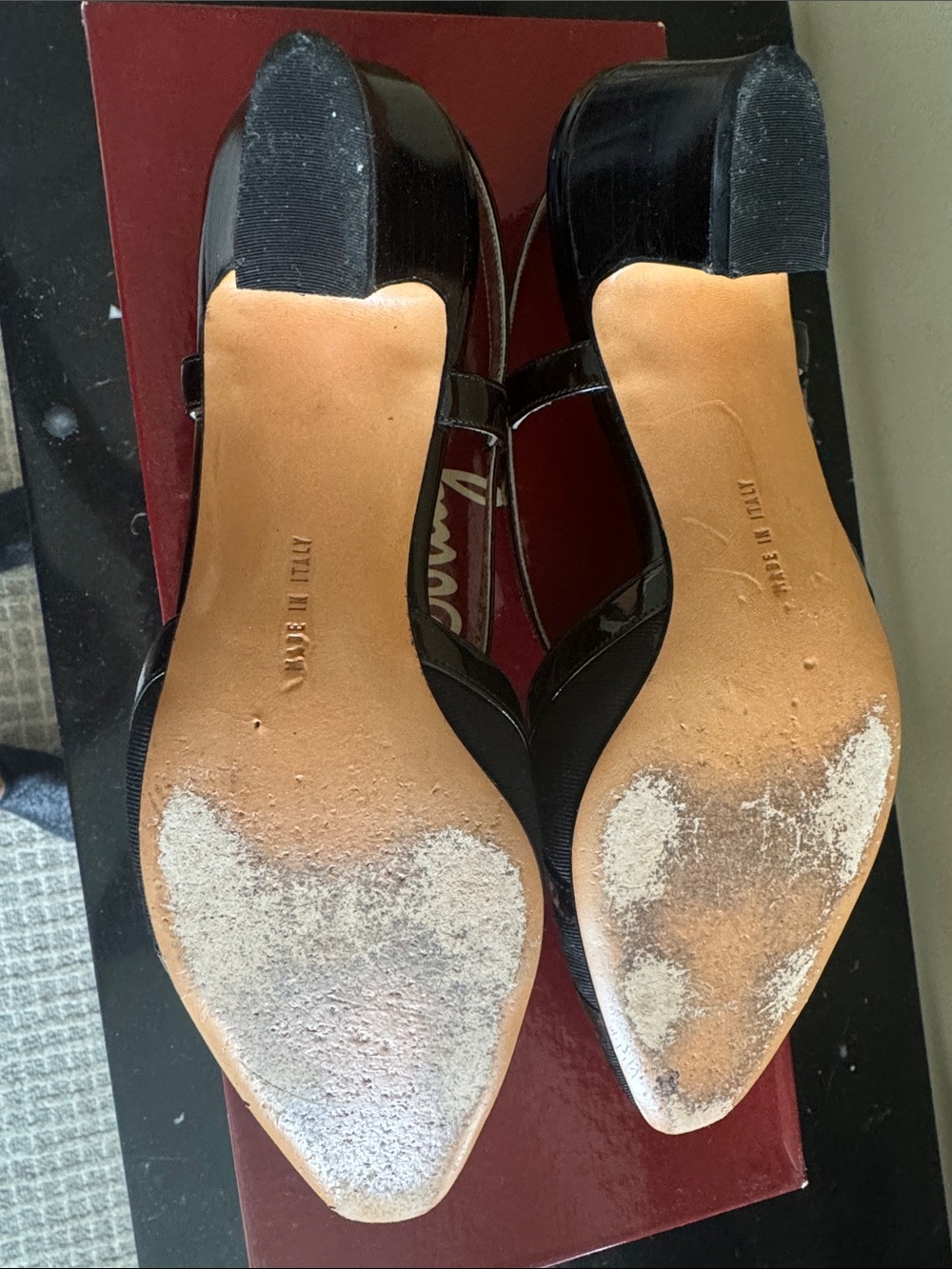 Salvatore Ferragamo Black Crisscross Slingback Dress Shoes - Picture 7 of 10
